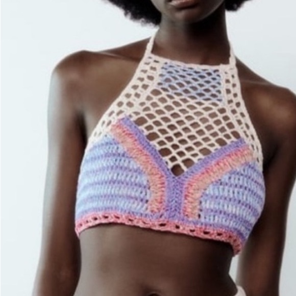 NEW! Zara Crochet Set Halter Top - Picture 2 of 3